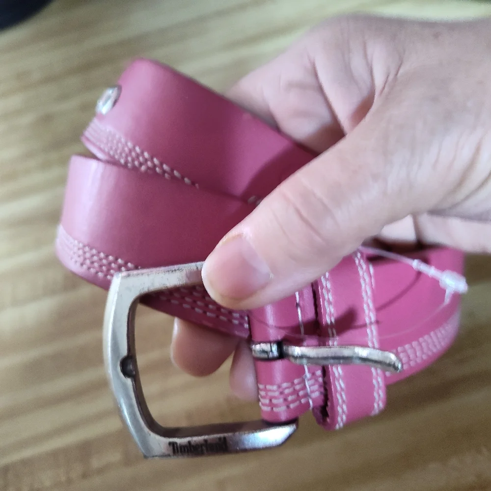 Timberland Belt Women's Leather Hot Pink 1.5